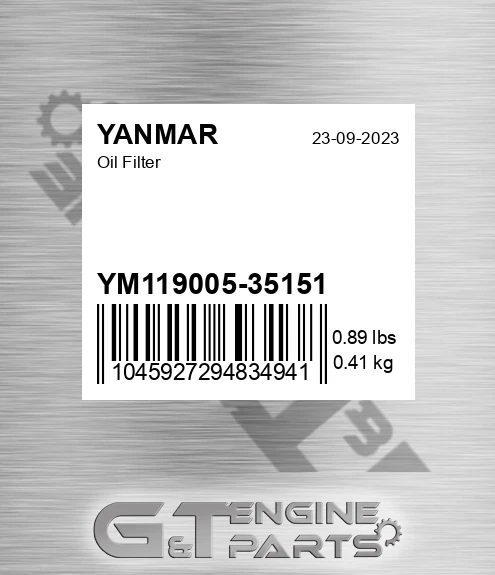 YM119005-35151 Oil Filter