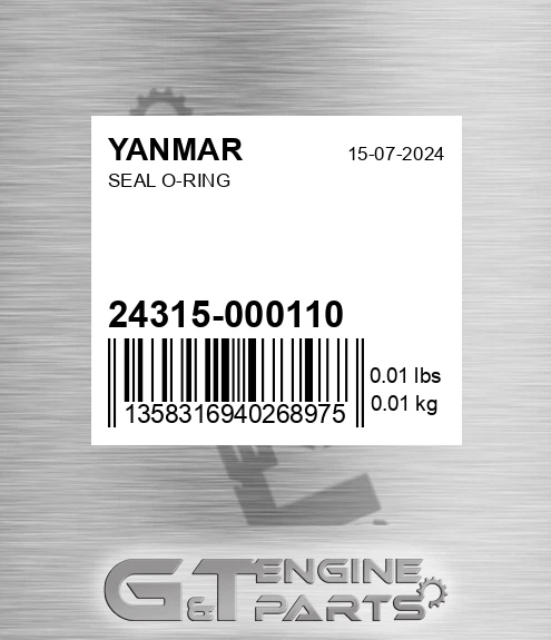24315-000110 Seal O-ring